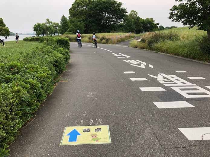 彩湖周回路スタート地点