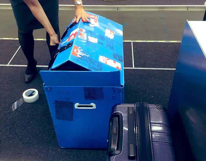 大手航空会社の手荷物受託