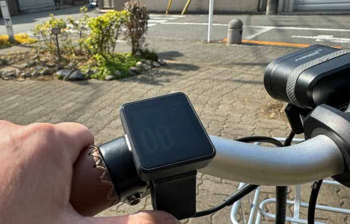 電動ミニベロの電源スイッチ