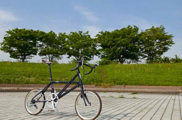 センタースタンドがついた自転車