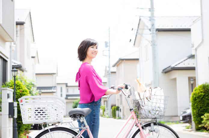 荷物をたくさん載せるなら、後ろカゴが便利ですよ