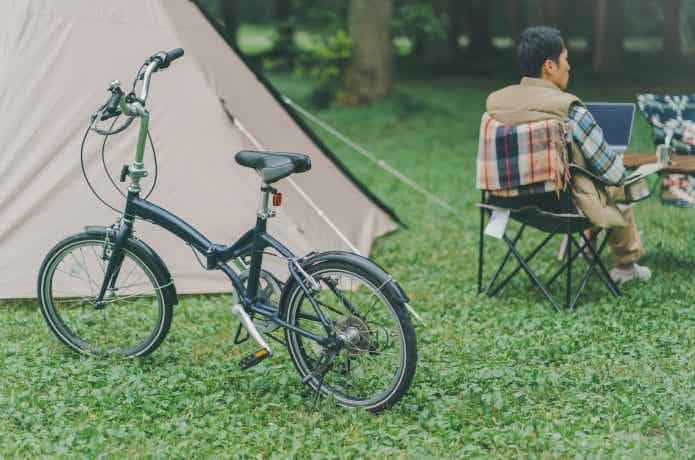 テントと自転車