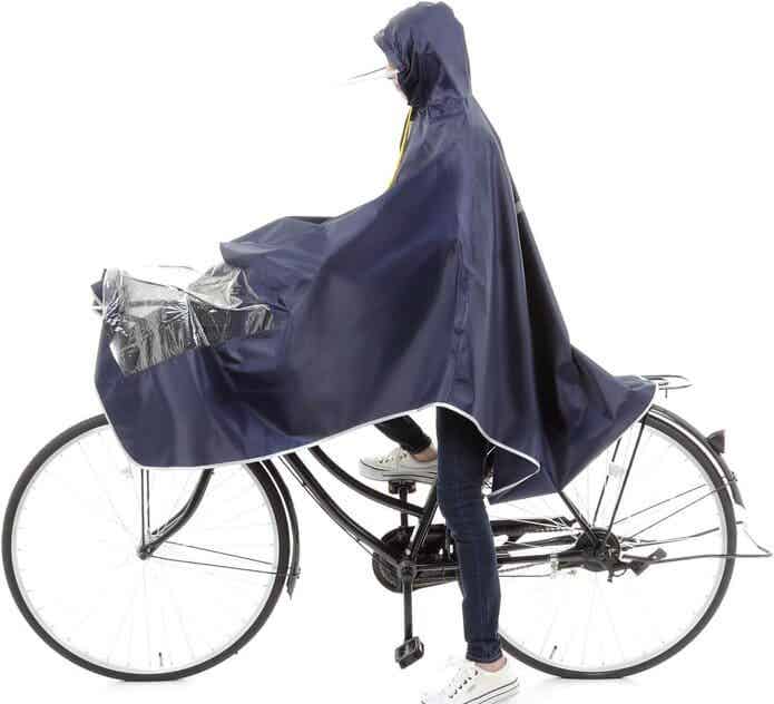 雨　自転車　ポンチョ