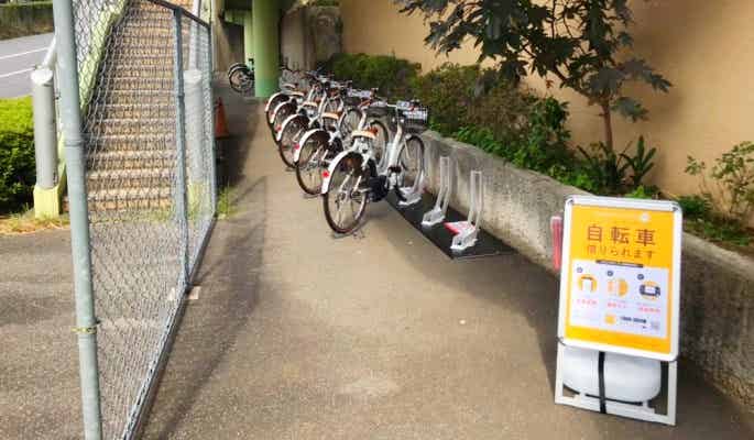 ダイチャリ ステーション　白い看板
