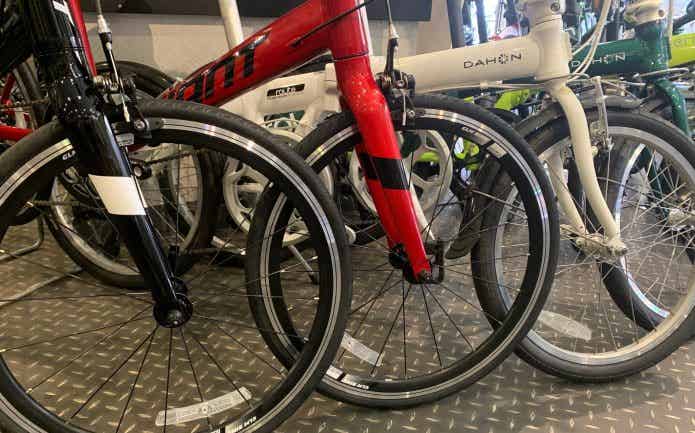 自転車ショプのミニベロ