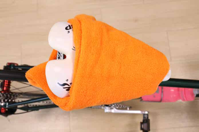 タオルを巻いたサドル