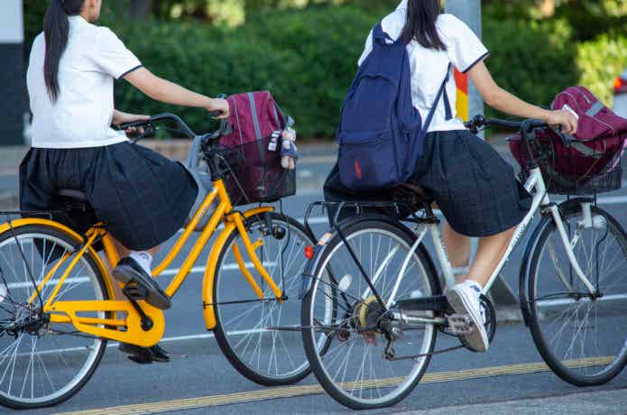 中学生の自転車通学