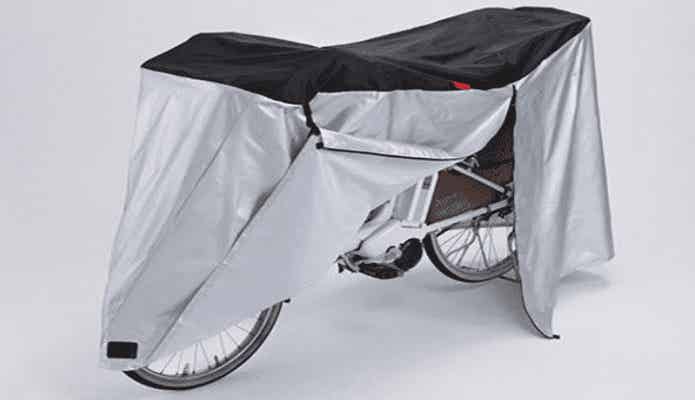 ファスナーで開閉できる自転車カバー