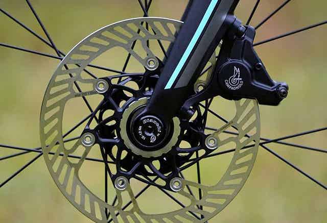 ロードバイクのディスクブレーキ、ローター部分
