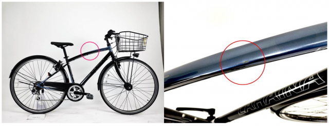 アウトレット商品のキズ例