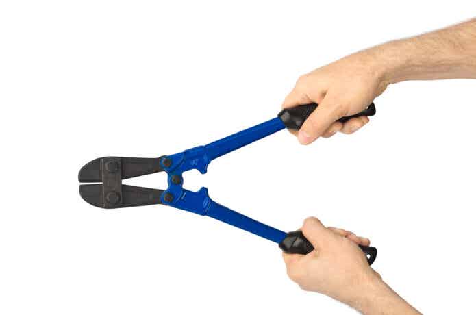 工具を持つ手