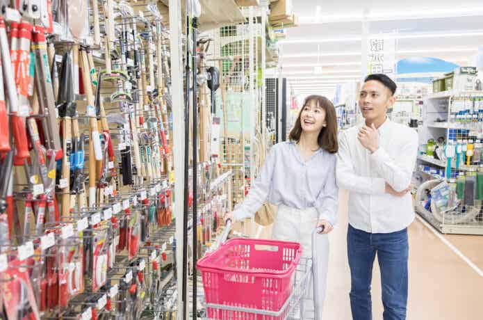 ホームセンターの店内