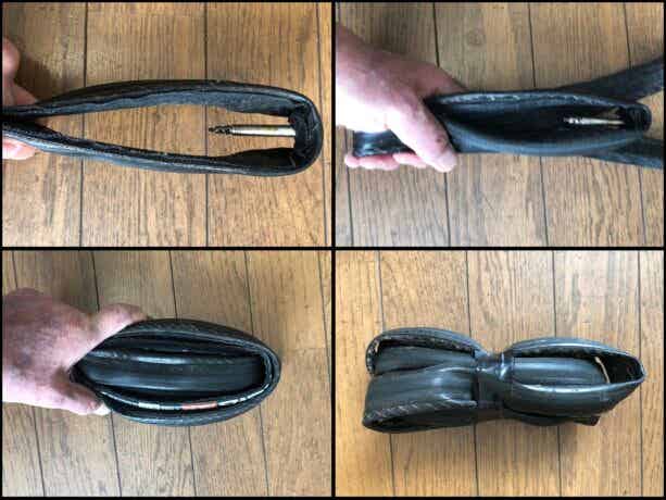 予備タイヤの折りたたみ方