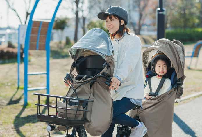 母娘のサイクリング