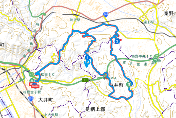 神奈川県の中井・渋沢丘陵サイクリングルート
