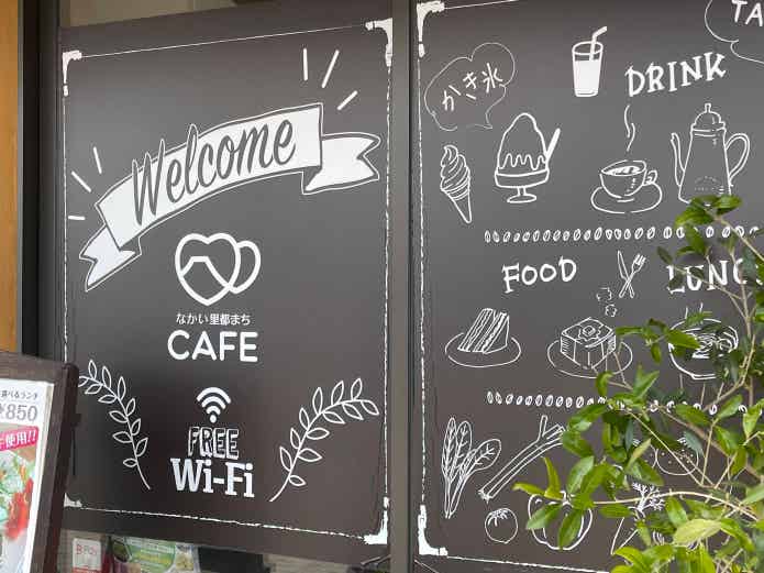 なかい里都まちCAFEの看板