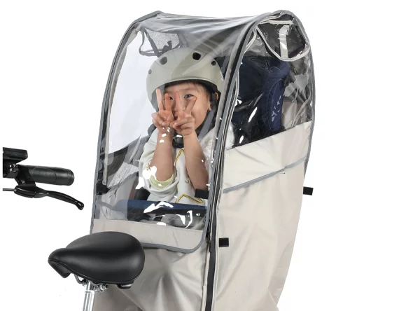 Convida自転車 チャイルドシート レインカバー 後ろ