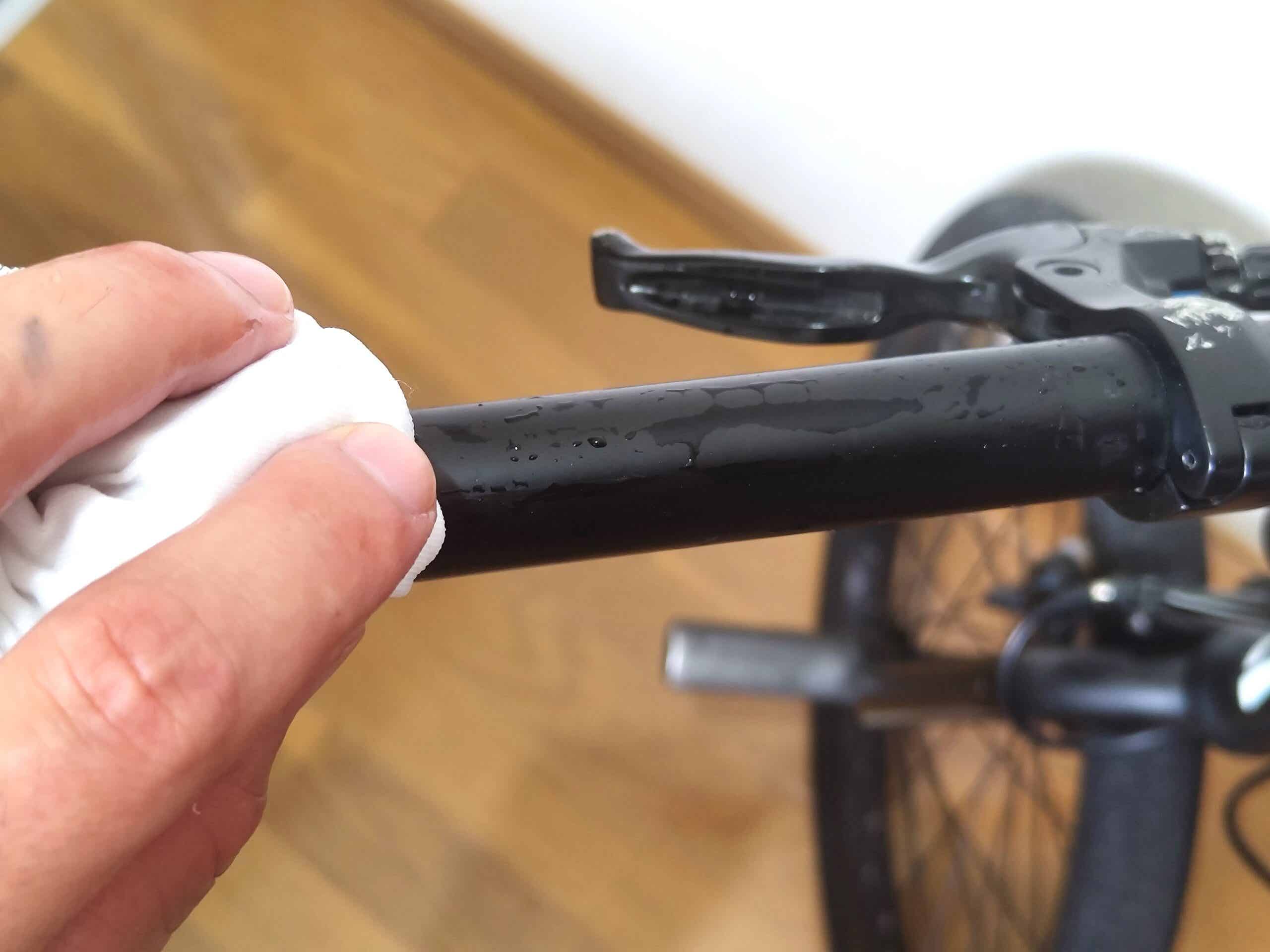 BMXグリップ取り付け前の準備