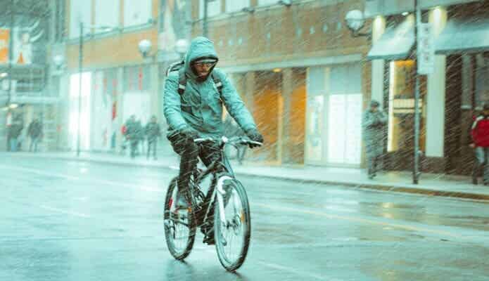 雨の日の自転車