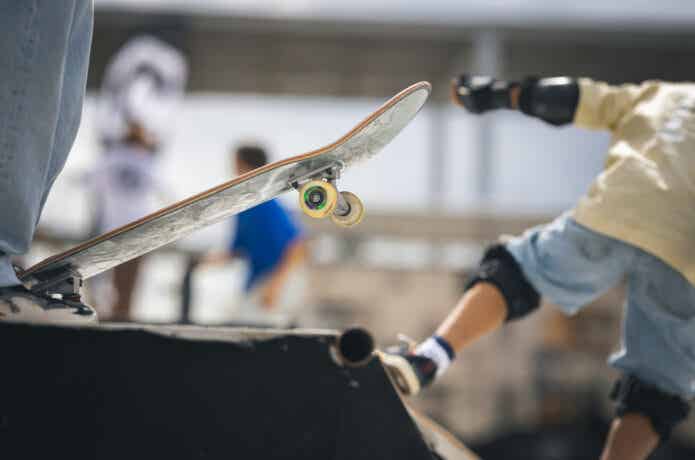 スケボーとBMXで混走のパーク