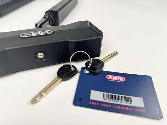 高強度セキュリティ！ABUS GRANT PLUS EXTREME 予備キー付き ABUS（アブス）からセキュリティレベル15+の最強サイクルロック