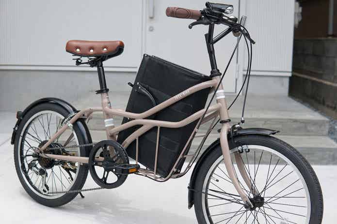 ビジネスバッグを積んだTOTE-BIKE
