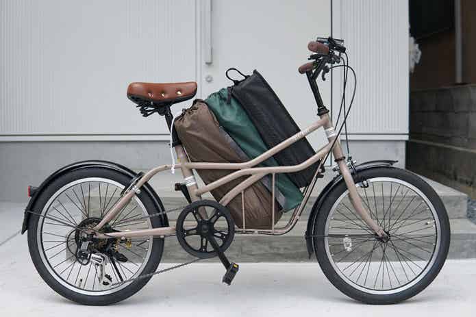 大容量の荷物を積んだTOTE-BIKE