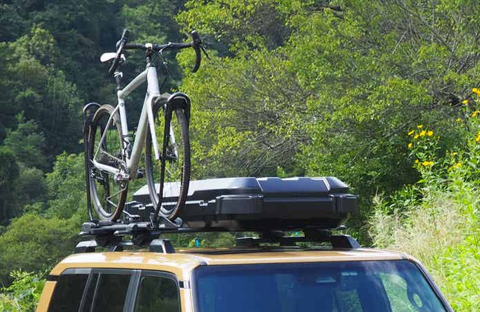 MTBを積載した、タイヤホールド3
