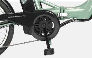 ペルテックの電動アシスト自転車のクランク周辺