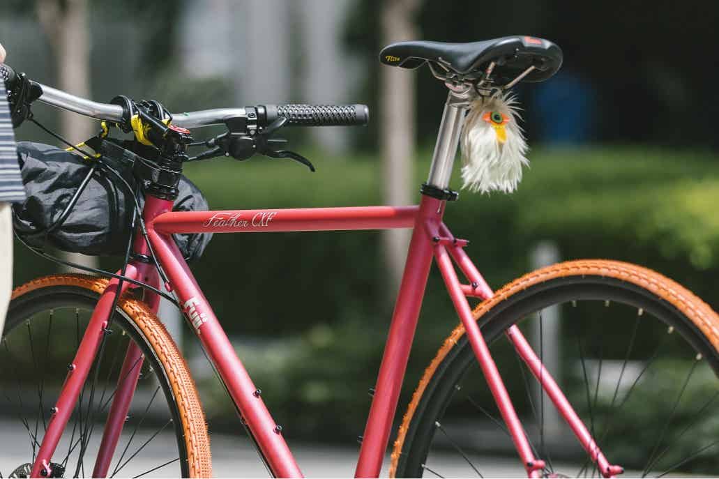 FUJIのクロスバイクのクロモリフレーム