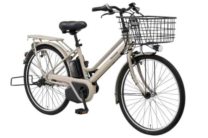 中古電動アシスト自転車 パナソニック ビビ シルバー 大きいかご