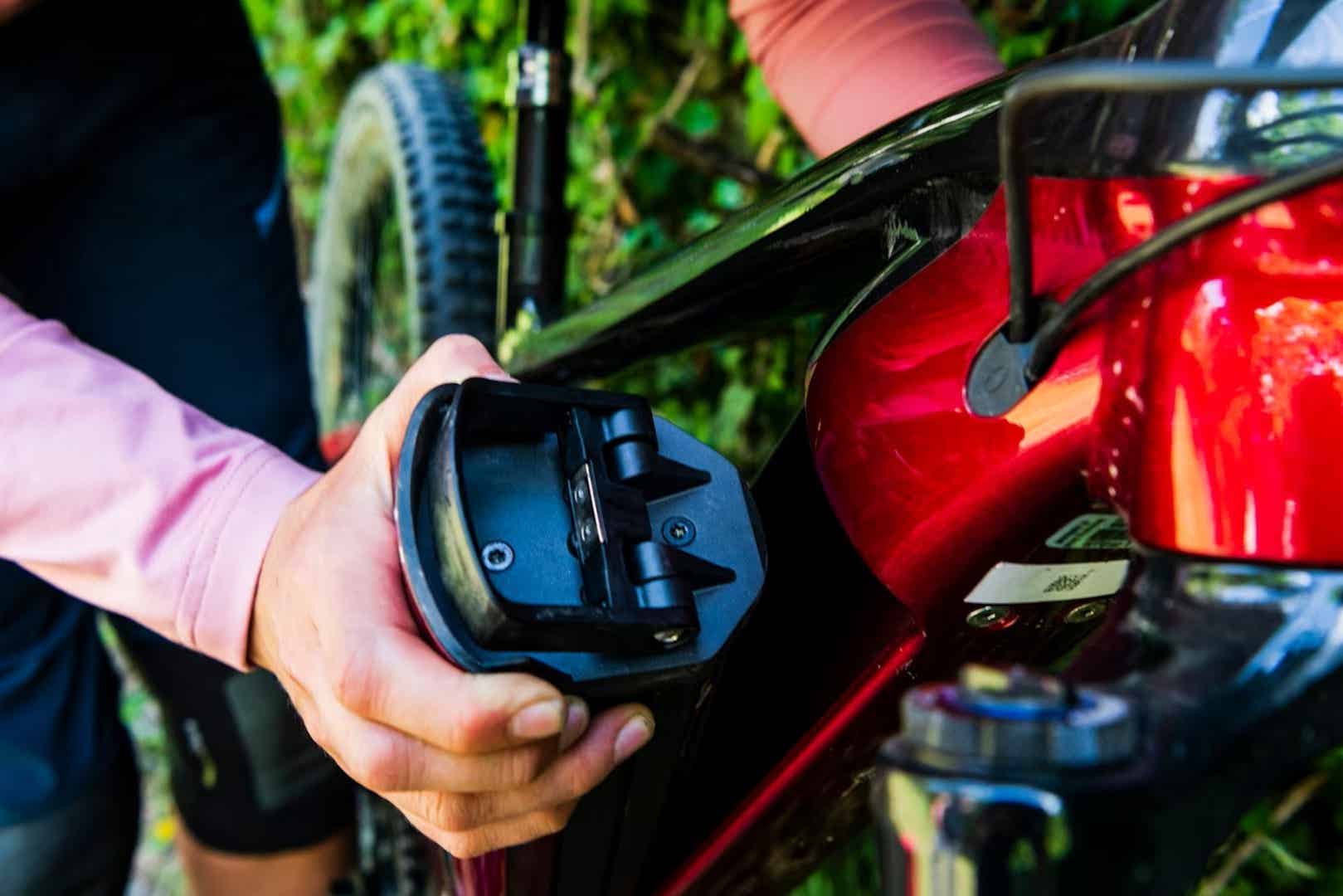TREKの電動マウンテンバイクのバッテリー
