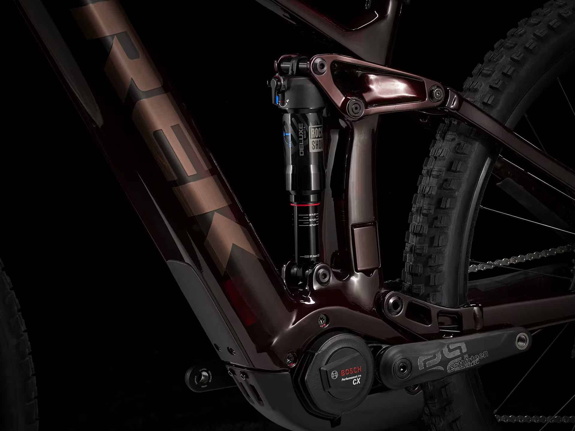 TREKの電動マウンテンバイクのフルサスペンション