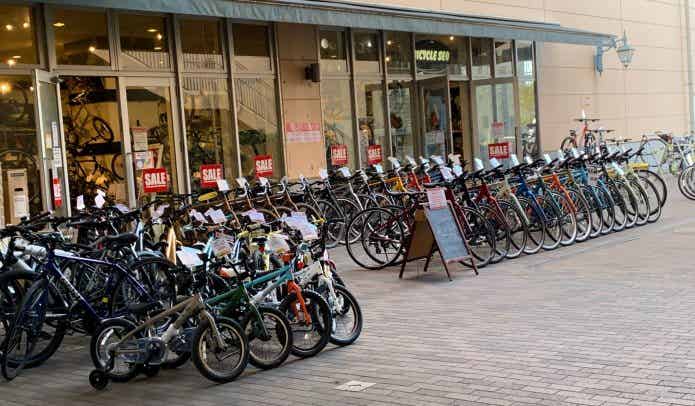 自転車ショップ店頭