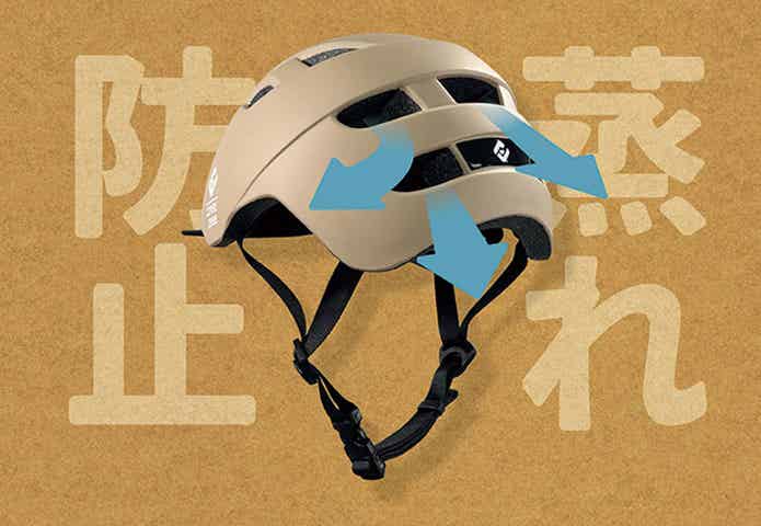 ヘルメット後部の通気口