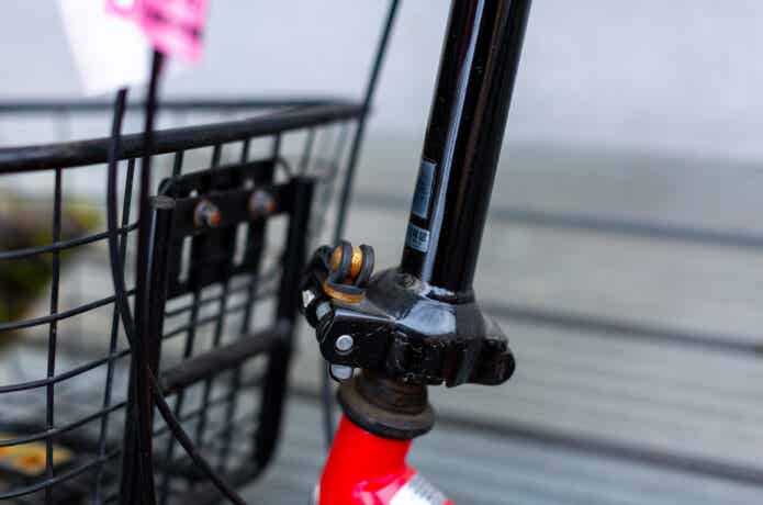 折りたたみ自転車のハンドルステム部分