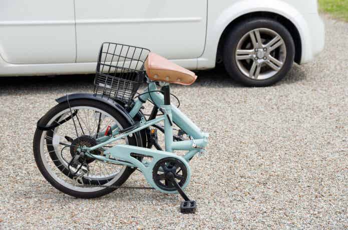 折りたたんだ自転車