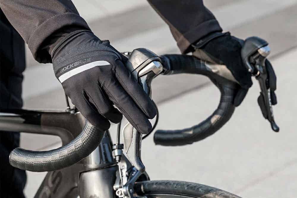冬用サイクルグローブとドロップハンドル