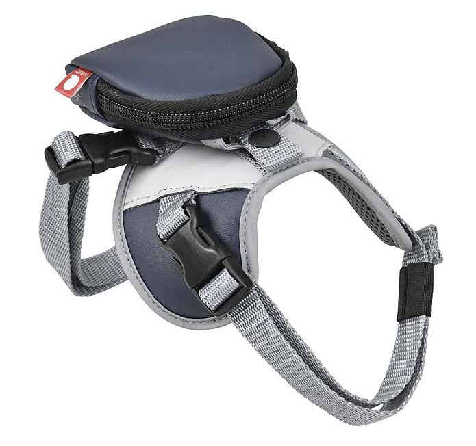 ミニリュック付ハーネス/グレー×ネイビー