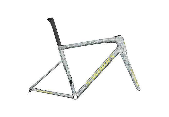 S-Works Tarmac SL8 Frameset/サテンリキッドシルバー/マルチカラードライインパスト/グロスチームイエローティント