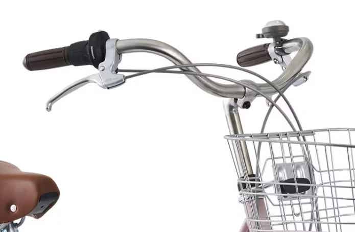 あさひフェリークのハンドルと前カゴ