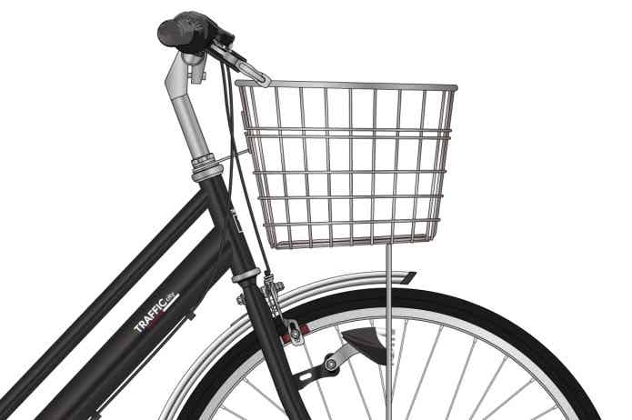 マルキン　トラフィックシティのステンレス前カゴ