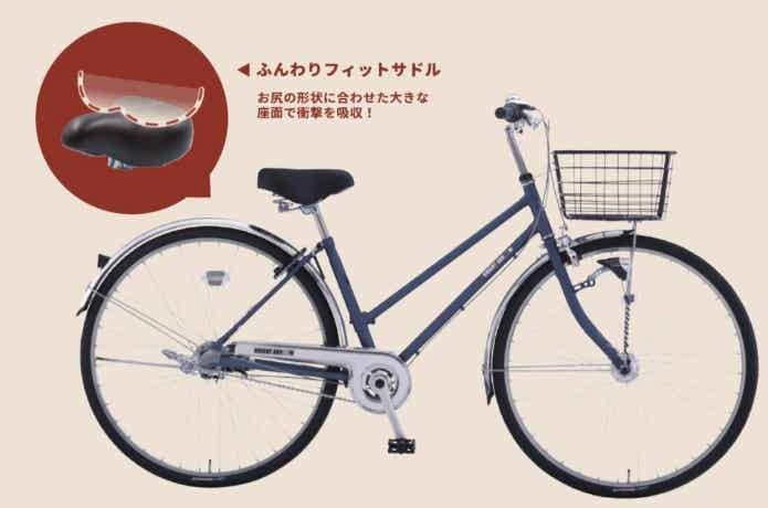 アサヒサイクル　ナイトアローのサドル説明図