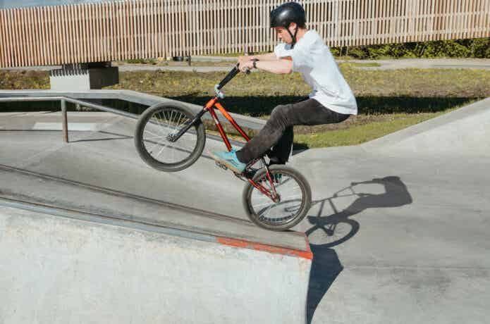 BMXスクールでの練習