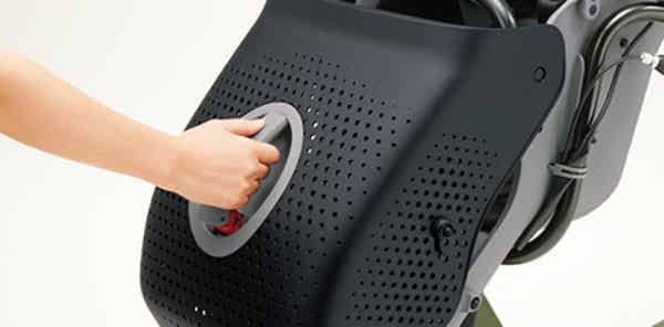 ヤマハ パスキッスのフロントチャイルドシートのレバー