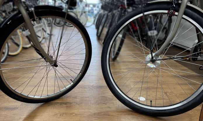 24インチと26インチの自転車