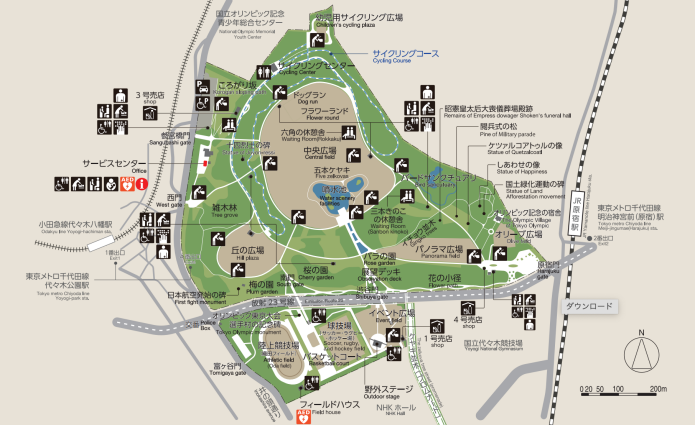 代々木公園園内マップ
