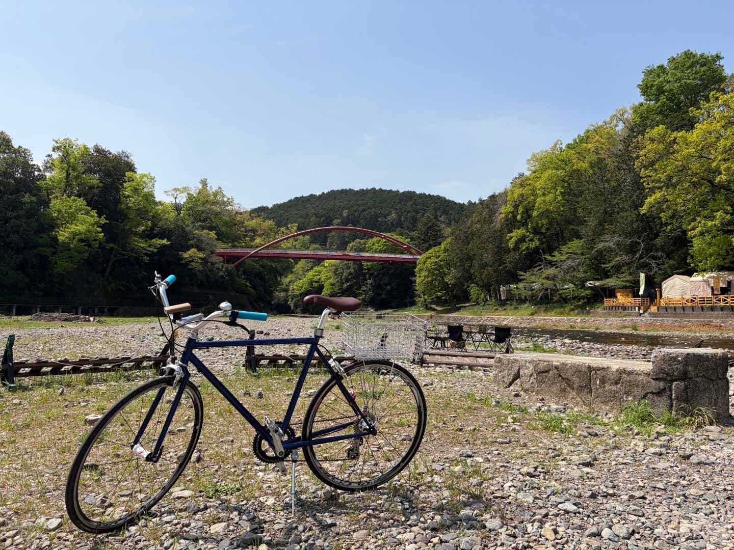 飯能河原の自転車
