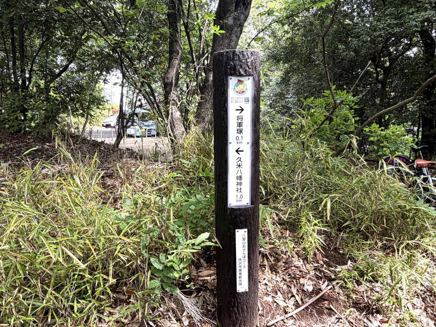 八国山おさんぽコースの看板