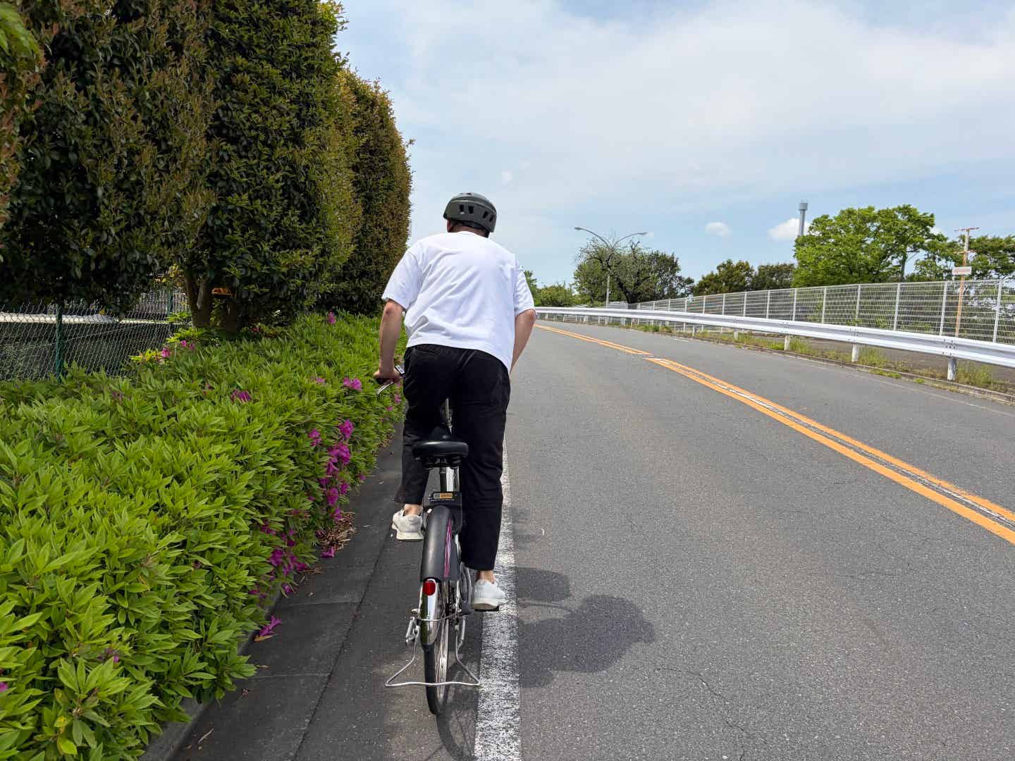 バッテリー切れのハローサイクリングで走る